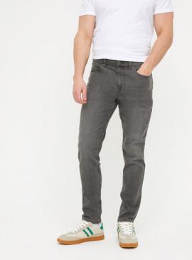 Grey Wash Denim Skinny Jeans 