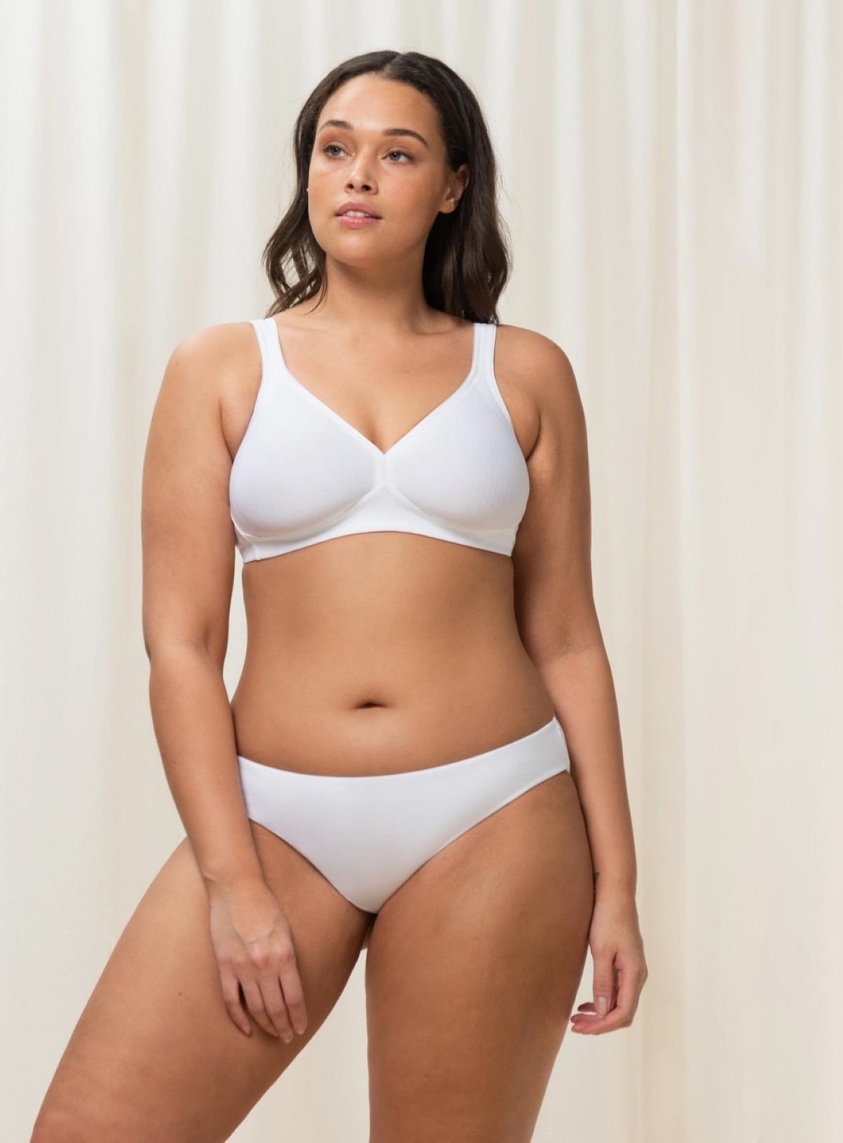 TRIUMPH Modern Soft+Cotton Non Wired Bra White 