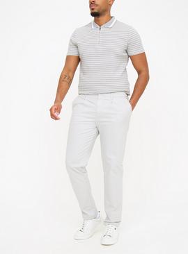 Pleat Front Straight Leg Chino Trousers 