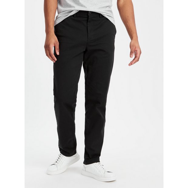 Black chino skinny sales pants