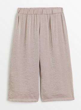 Pink Party Metallic Wide Leg Trousers 
