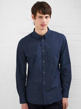 FRENCH CONNECTION Navy Spot Shirt 