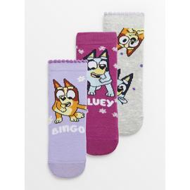 Bluey Character Pink Socks 3 Pack 
