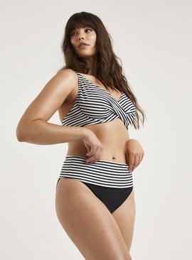 FIGLEAVES Tailor Black Stripe Fold Bikini Bottoms 