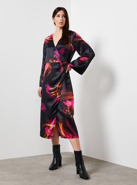 For All The Love Printed Kimono Wrap Midaxi Dress 