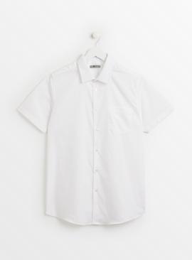 White Regular Fit Short Sleeve Shirts 2 Pack 