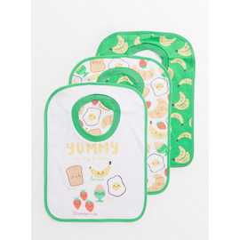 Food Print Pop Over Bib 3 Pack One Size
