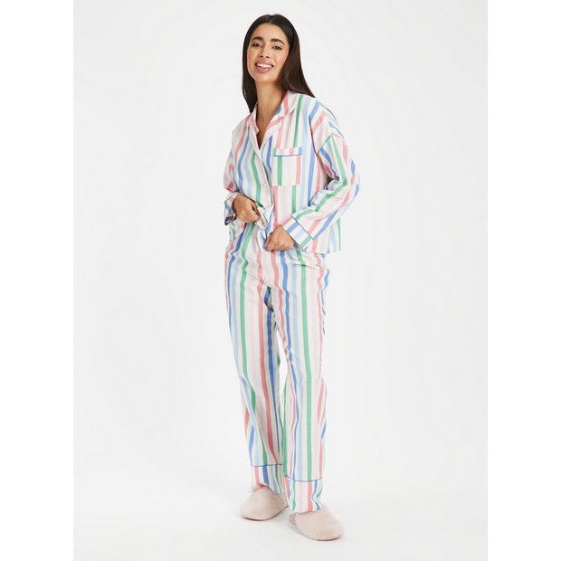 Buy Bright Stripe Cotton Traditional Pyjamas 14, Pyjamas