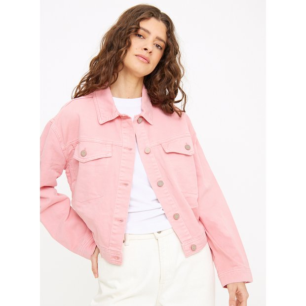 Buy Pink Twill Trucker Denim Jacket 10 Denim jackets Tu