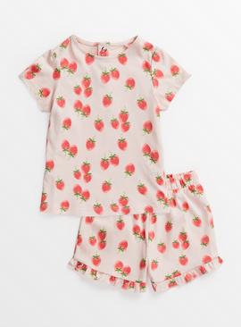 Strawberry Print T-Shirt & Shorts Set 