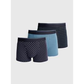 Buy Floral, Gingham & Stripe Woven Boxers 3 Pack L, Underwear
