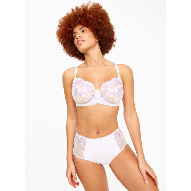 Buy Mink Floral Lace Underwired Bra 32DD, Bras