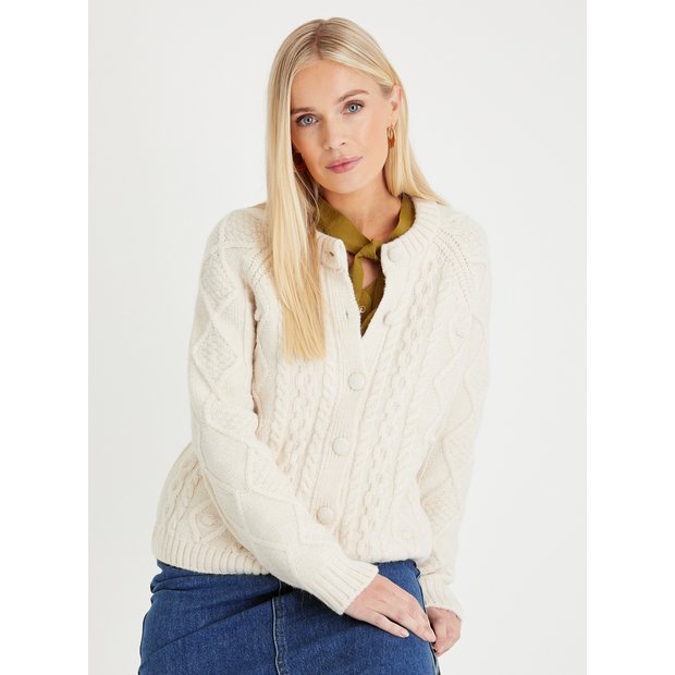 Cream bobble shop cardigan