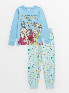 Roald Dahl Blue Willy Wonka Pyjamas 