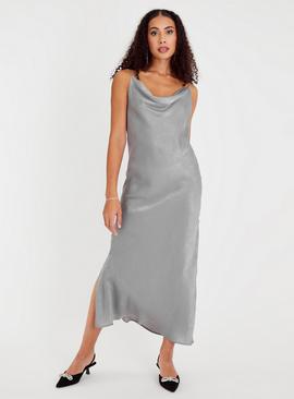 Silver Satin Cami Dress 