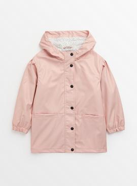 Pink Rubberised Mac Coat 