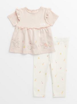 Peter Rabbit Pink Frill Top & Leggings Set 