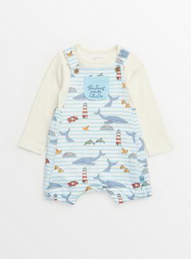 The Snail And The Whale Bodysuit & Bibshorts Set 12-18 months