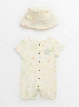 The Snail And The Whale Romper & Hat Set 