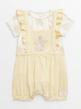 Peter Rabbit Yellow Bodysuit & Bibshort Set 