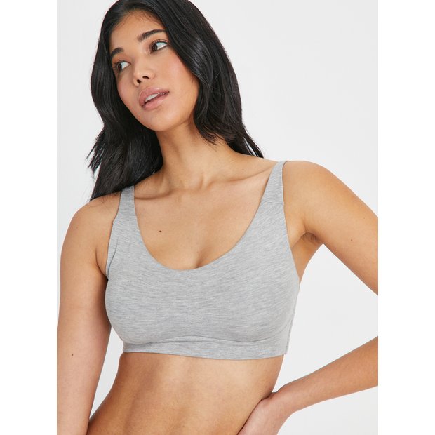 Buy Grey Marl Padded T-Shirt Bra 34C, Bras