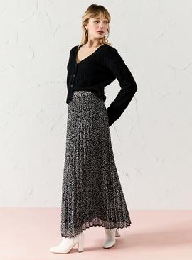 EVERBELLE Star Print Pleated Midaxi Skirt 