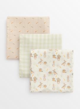 Peter Rabbit Muslin Squares 3 Pack One Size