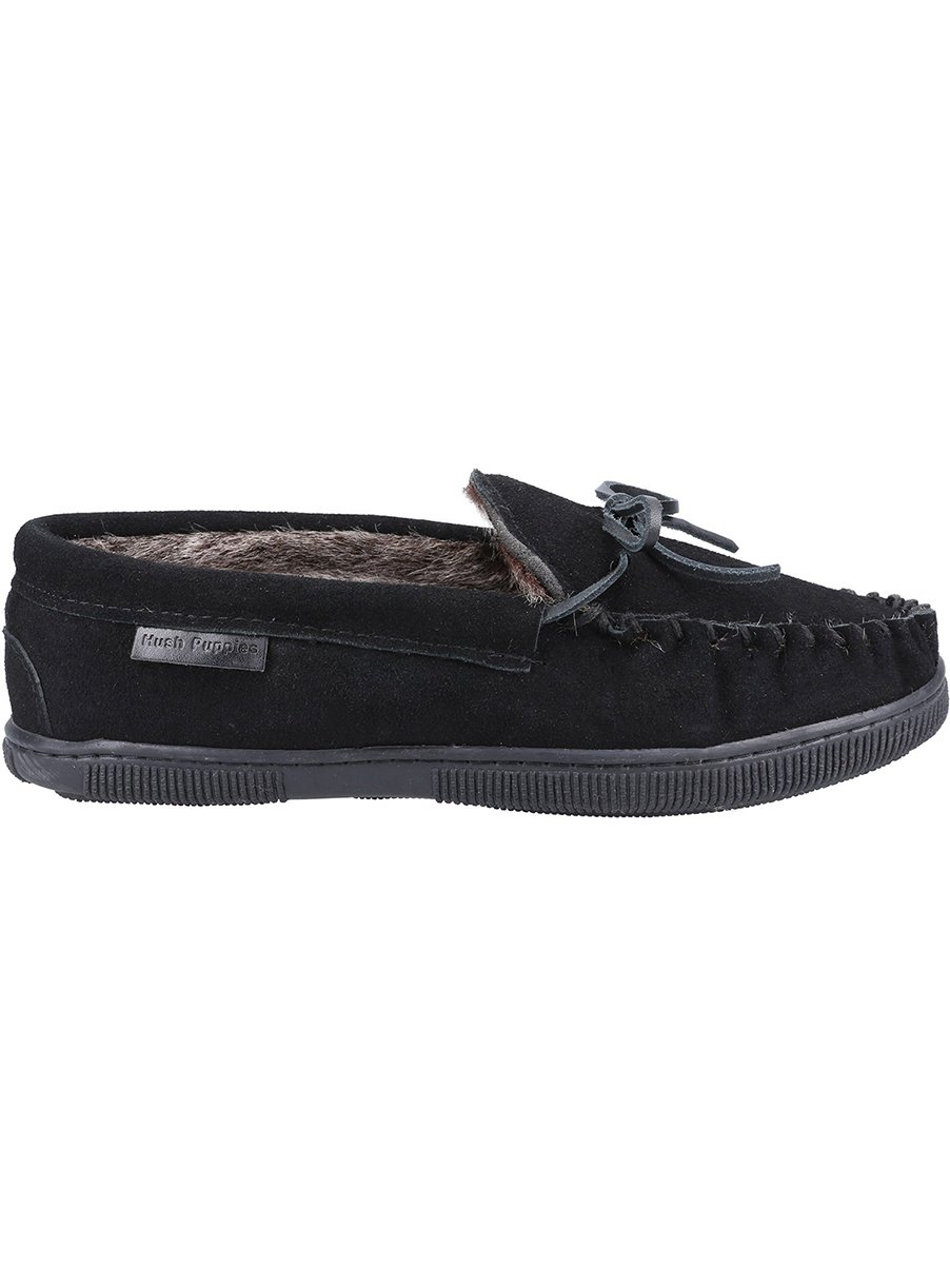 Hush Puppies Women's Winnie Slip-On Slippers - Suede Moccasin Style With Faux Fur Lining & Slip-Resistant Sole - View #8