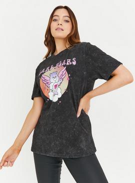 Charcoal Washed Care Bears Graphic T-Shirt 