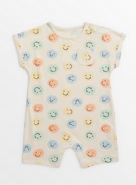Smiley Face Print Romper 3-6 months