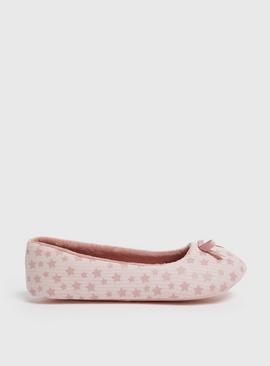 Pink Star Ballerina Slippers 