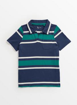 Navy Stripe Polo Shirt 