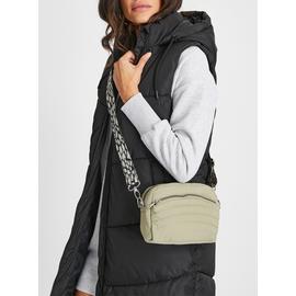 Khaki Cross Body Quilted Bag One Size