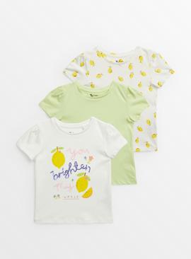 Lemon Print T-Shirt 3 Pack 