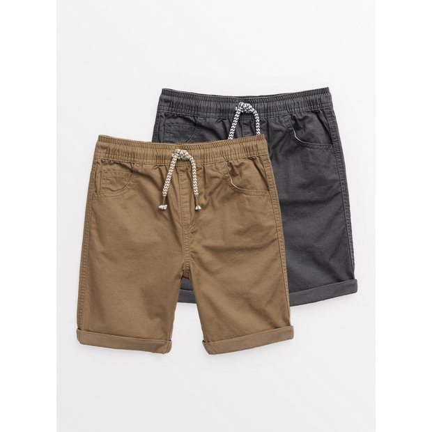 Buy Khaki & Black Twill Shorts 2 Pack 5 years | Multipacks | Argos