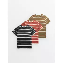 Stripe Short Sleeve T-Shirts 3 Pack