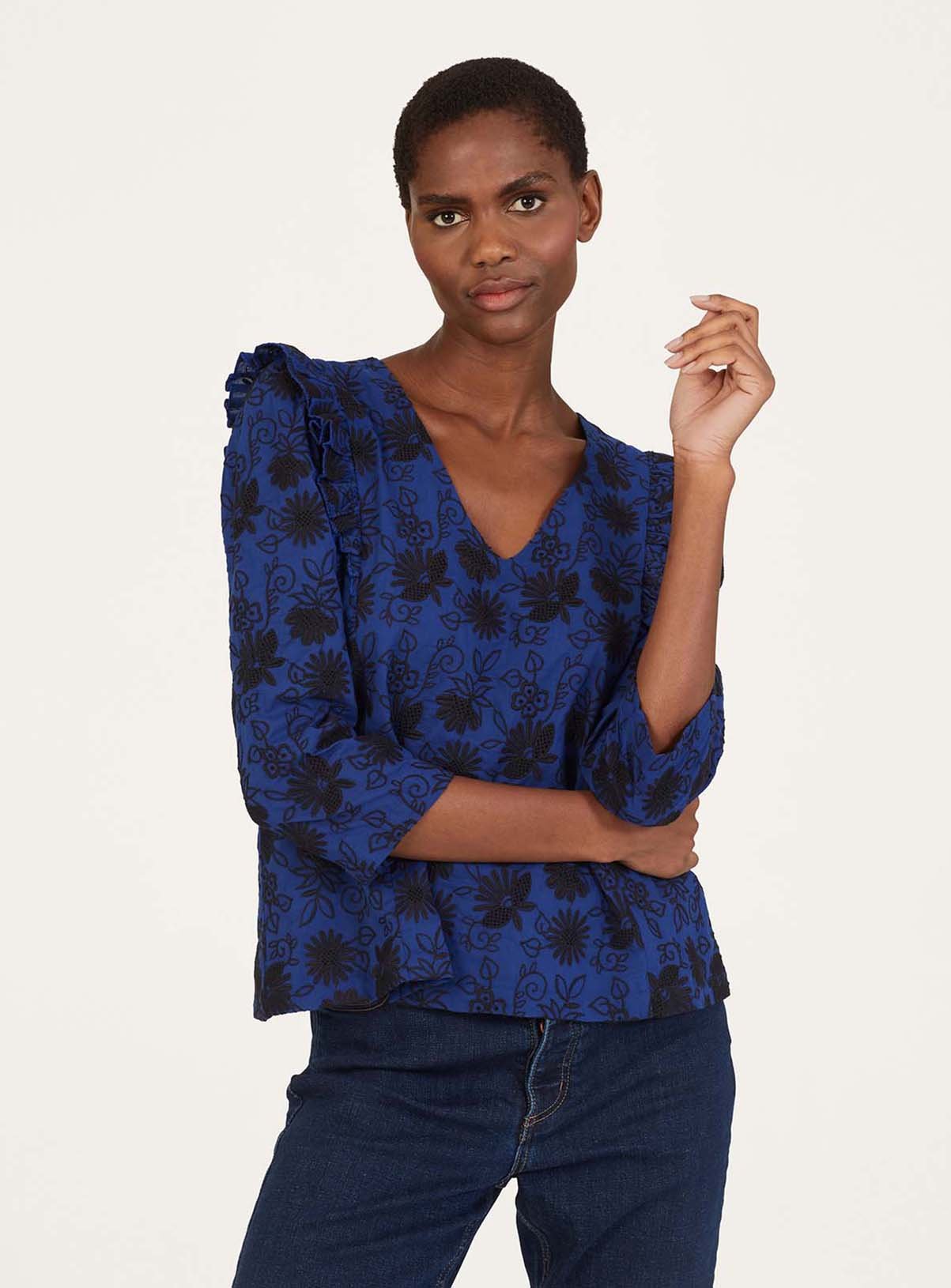 THOUGHT Simone Cotton Broderie Top