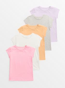 Light & Pastel Short Sleeve T-Shirts 5 Pack  4 years