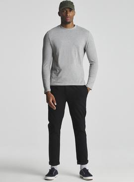 JACAMO Black Pleat Front Tapered Fit Chino 