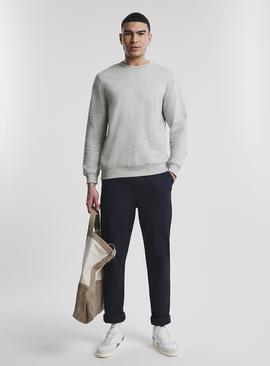 JACAMO Navy Belted Straight Fit Chino 