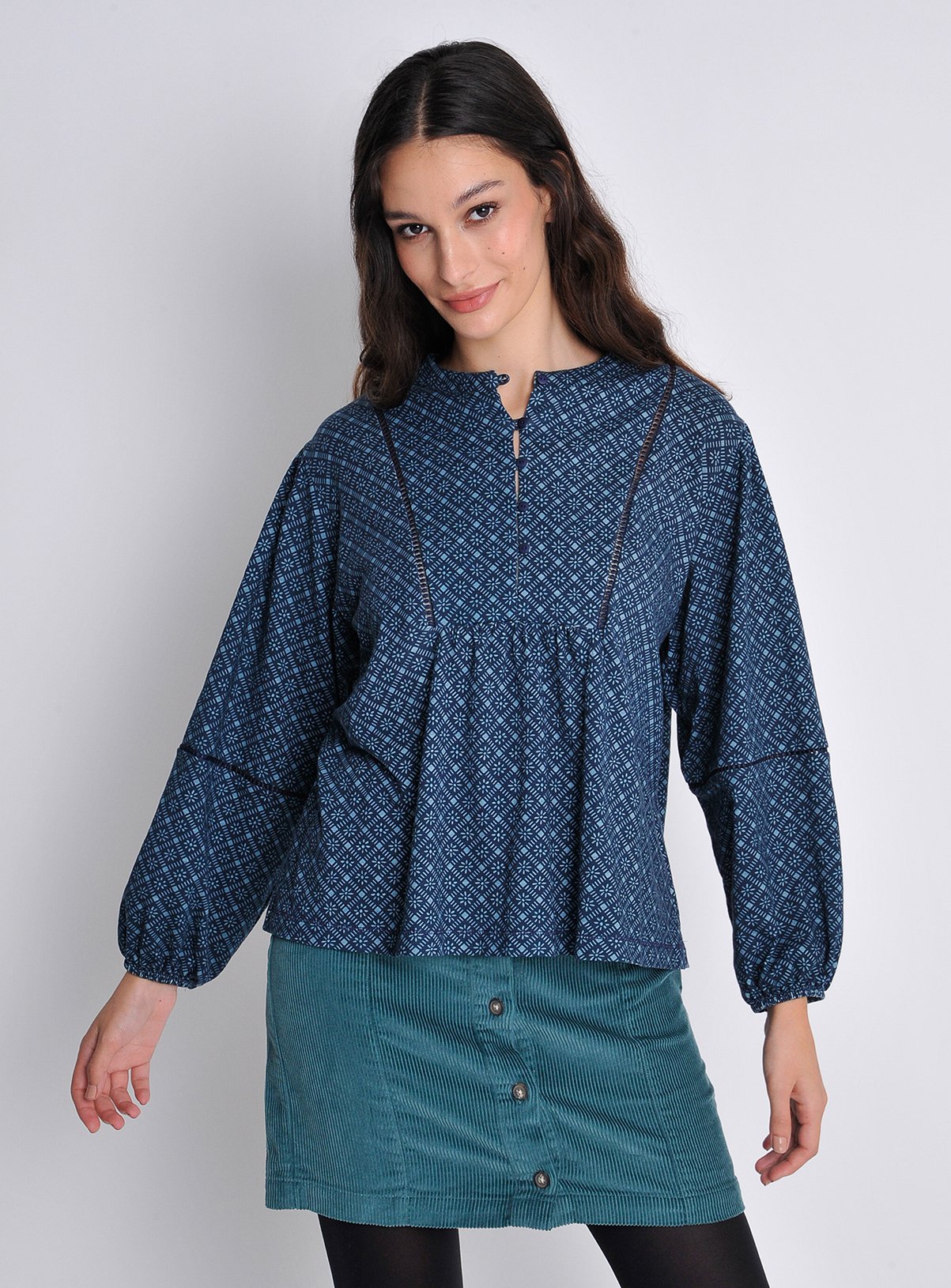 BURGS Penpethy Jersey Top With Ladder Trim 