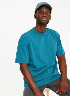 Teal Garment Dye T-Shirt XXXL