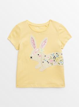 Yellow Floral Bunny T-Shirt 