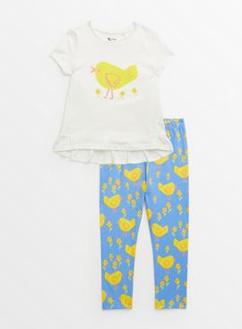 Chick Print Jersey Pyjamas  