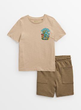 Brown T-Shirt & Shorts 