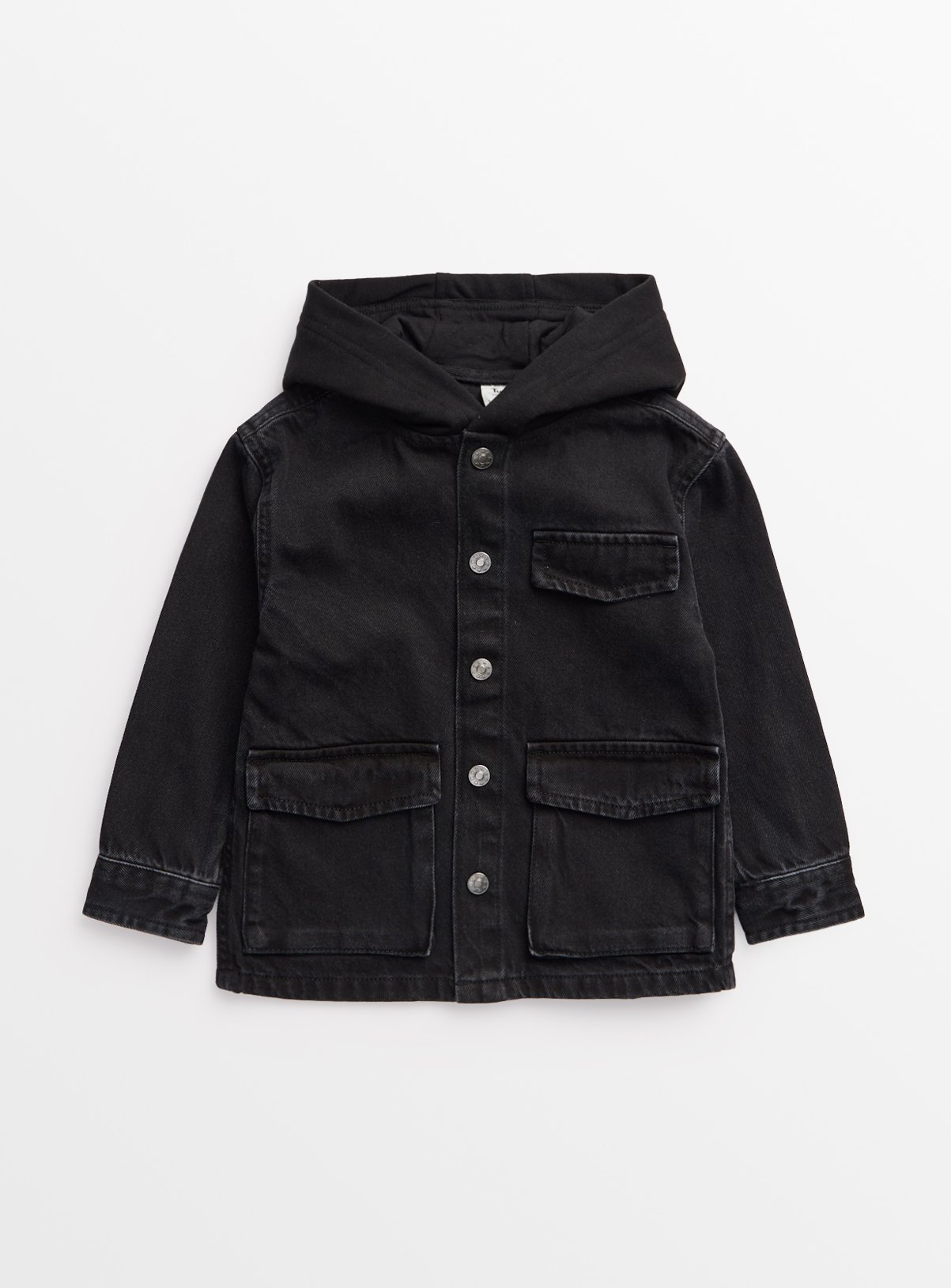 Charcoal Hooded Utility Jacket 