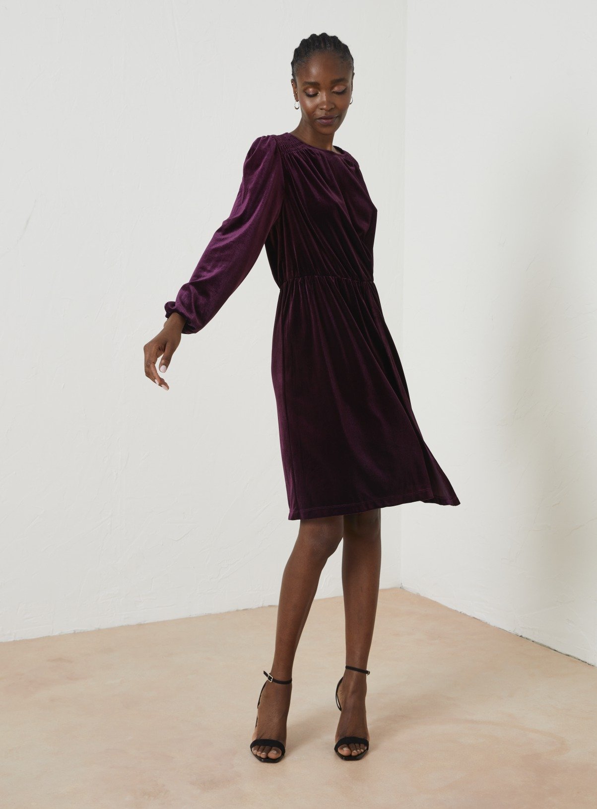 FATFACE Annie Velvet Dress