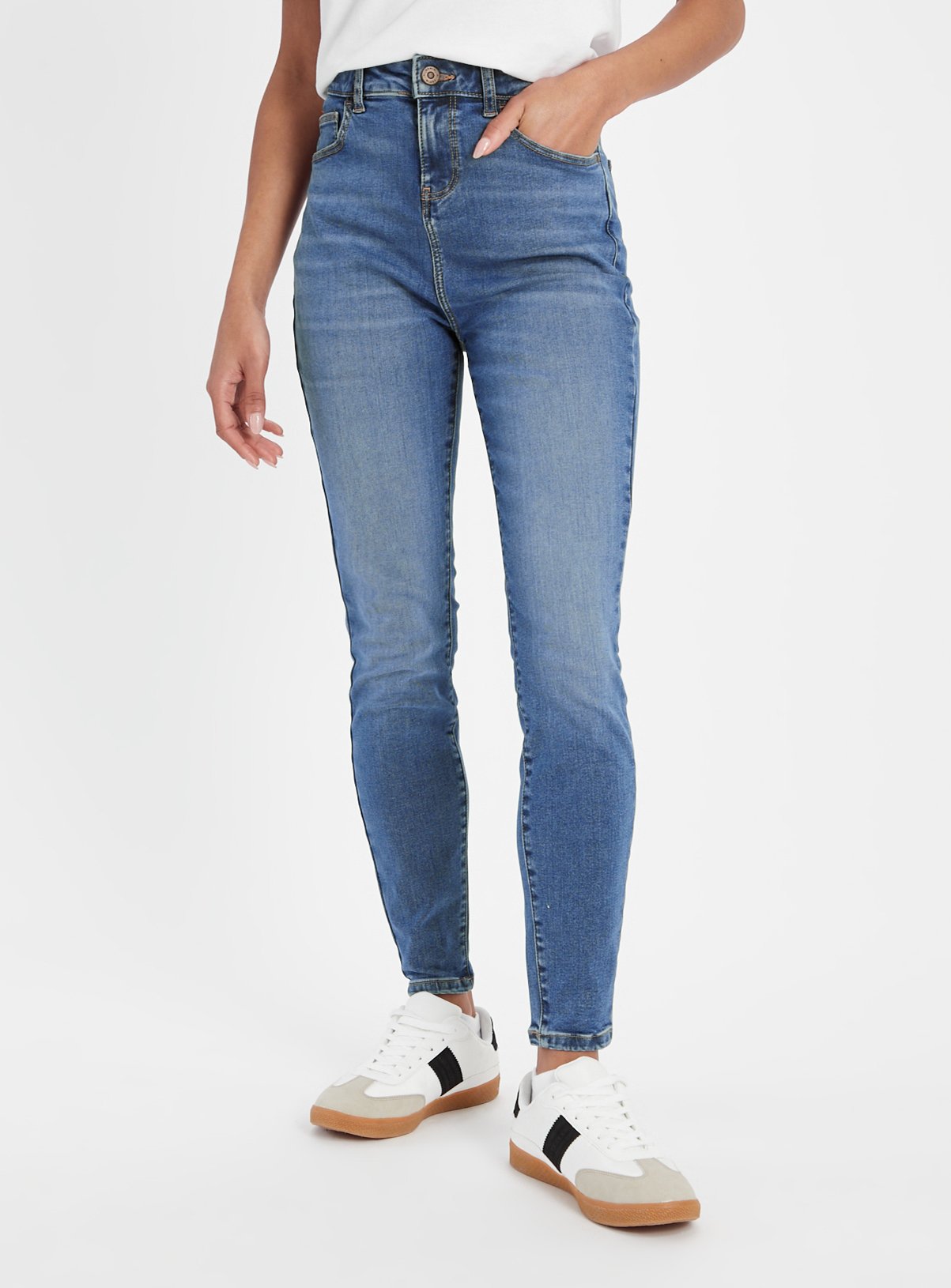 Mid Denim Shape High Waisted Skinny Jeans  14S