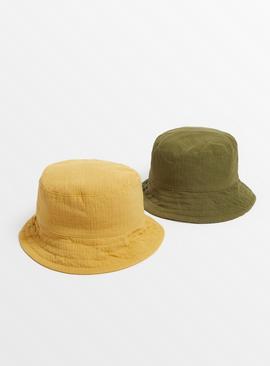 Mustard & Khaki Bucket Hat 2 Pack 