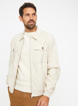 Cream Linen Smart Jacket  